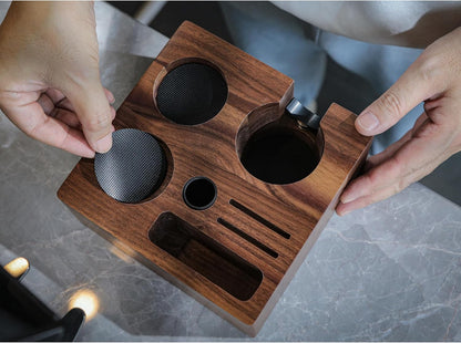 54Mm Breville Espresso Accessories Kit Walnut Tamping Station, Click Tamper, Adjustable Distributor, Dosing Funnel, Puck Screen, Digital Espresso Scale
