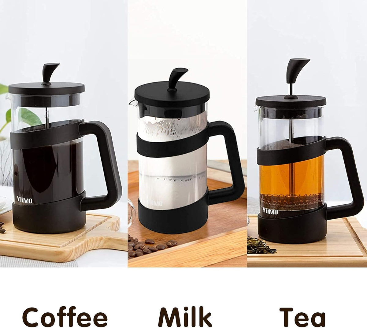 French Press Coffee Maker, 34 Oz Large Glass Pitcher