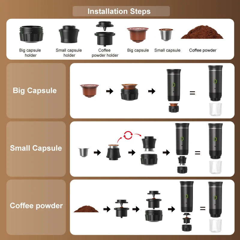 3-in-1 Portable Espresso Bundle — Machine + Travel Case + Stand