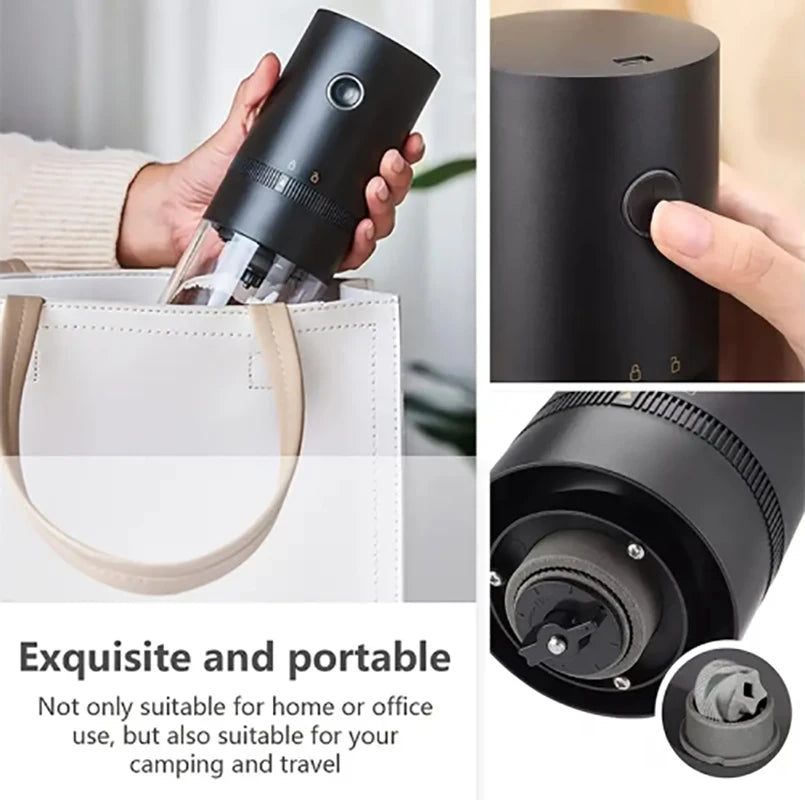 Portable USB Rechargeable Burr Coffee Grinder