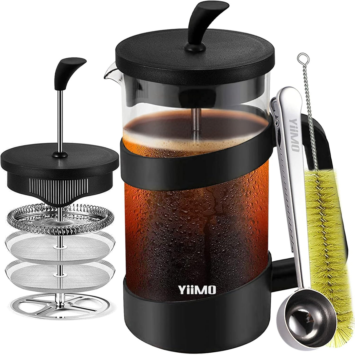French Press Coffee Maker, 34 Oz Large Glass Pitcher