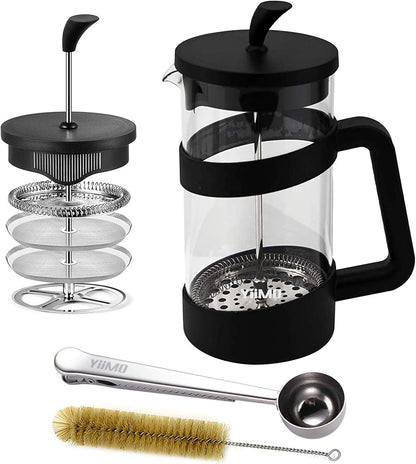 French Press Coffee Maker, 34 Oz Large Glass Pitcher