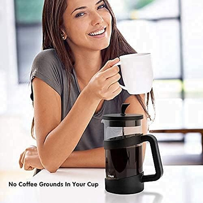 French Press Coffee Maker, 34 Oz Large Glass Pitcher