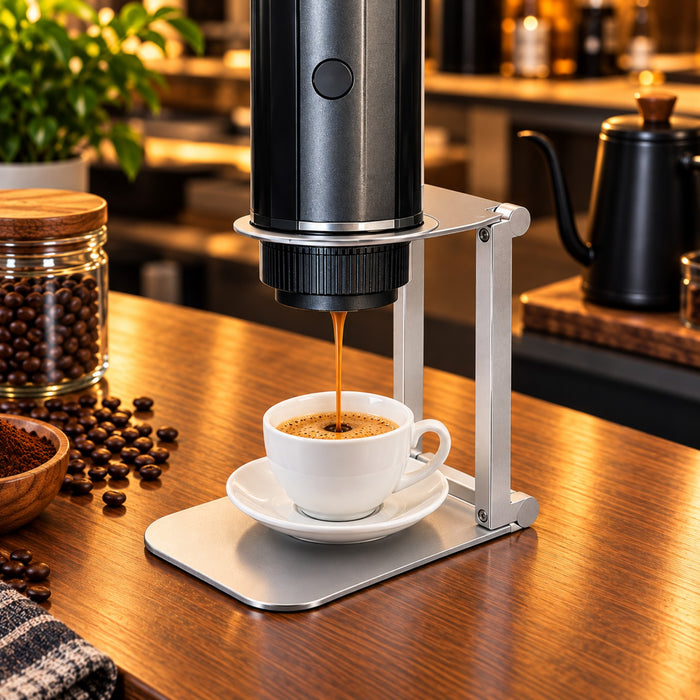 Foldable Coffee Maker Stand – Silver